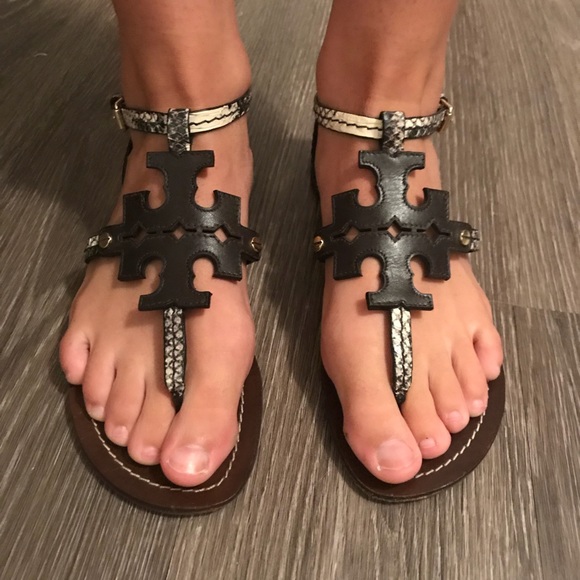 tory burch snake sandals